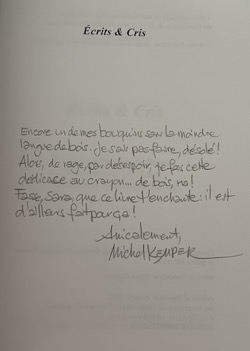 Dédicace Michel Kemper